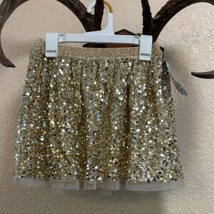 Cat & Jack Gold Sequin Kids Skirt